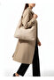 Zaneria Cream Knitted Detailed Shopper Women's Shoulder Bag - 4