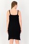 Women Knitted Midi Dress, Black - 2