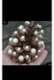 Design Pearl Cone Christmas Accessory 3 Pieces - 2