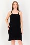 Women Knitted Midi Dress, Black