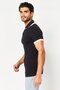 Men Sportswear Fit Short Sleeve Outdoor Polo Shirt, Black - 2