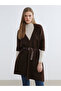 Lcw Visionbrown Shawl Collar Oversized Women's Knitwear Poncho