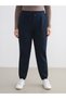 Two Mt Shop Quality Lcw Everyday Navy Blue Women's Jogger Sweatpants with Elastic Waist - 2