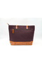 Artisanal Canvas & Genuine Leather Horizontal Tote Bag - 5