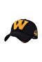 Trendy Letter Pattern Baseball Cap Black/Yellow
