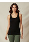 Slim Fit Tank Top with Ribbed Design and Scoop Neck