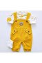Nafi̇tto Teddy Bear Embroidered Baby Boy 3-Piece Romper Set – Bodysuit, Romper and Socks |   3-6-9 Months Baby Outfit - 4