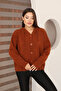Hooded Long Sleeve Lace-Up Four Button Soft Textured Stylish Standard Length Winter Basic Knitwear Cardigan - 5
