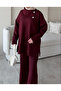 Women's High-Waisted Buttoned Scuba Pants Hijab Suit - 4