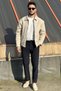 Men's standard-fit, Shirt Collar, metal zip, Old Money Culture, semi-jacket, Jacket 644 - 4
