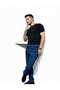 Men's Light Blue Regular Fit Stretch Fabric Stretch Jeans - 3