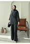 Women's Elastic Waist Skuba Kimono Pants Set - 6