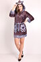 Women's Hooded Embroidered Zippered Bamboo Short Dressing Gown