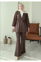 Women's Elastic Waist Skuba Kimono Pants Set