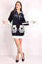 Women's Hooded Embroidered Zippered Bamboo Short Dressing Gown - 2