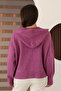 Hooded Long Sleeve Lace-Up Four Button Soft Textured Stylish Standard Length Winter Basic Knitwear Cardigan - 2