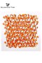 1.2m Bamboo & Wood Extensible Wicker Fence with Orange Simulation Maple Leaf