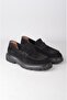 Seç 54082 Genuine Leather Casual Men's Shoes Black Suede