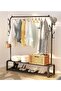 Floor-To-Ceiling Hanger, Multifunctional Metal Coat Rack With Storage Rail, Used For Suitcases, Shoe - 5