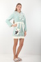 Women's Hooded Embroidered Zip-Up Short Robe - 4