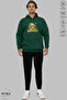 Unisex Hoodie Long Sleeve Grinchy Printed Hooded Fleece-Lined Oversized Cotton Sweatshirt - 3