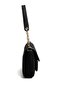 Black - Black Suede Women's Shoulder Bag Sp1147 - 3