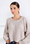 Natural Round Neck Wool Women's Knitwear Sweater - 4