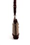 Dark Beige - Claret Red Monogram Women's Crossbody Bag Sp1120 - 3