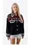 Women's Embroidered Black Vintage Cashmere Jacket - 2