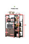 4-Tier Coffee Corner Coffee Cabinet Kitchen Storage Shelf Microwave Oven Stand Rack Spice Organizer - 2