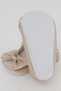 Baby Girl Patent Leather Ballet Shoes with Bow and Velcro, Size 18-19, Beige - 3