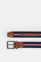 Men Navy And Brown Elastic Belt - 3