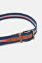 Men Navy And Brown Elastic Belt