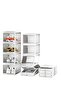 Foldable Shoe Box 4 Layers Stackable Shoe Box No Installation Shoe Box Large Space for Sneaker Displ
