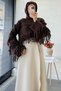 Cape Detailed Side-Tie Flared Scuba Skirt – Stone - 2