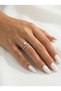 Polar Star Single Row Stone Women's Ring Adjustable Gold and Silver Color Steel-Like Jewelry - 2