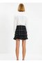 Women's High Waist A-Line Tweed Mini Skirt Buttoned Flared Functional Durable Quality Stylish - 5