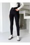 Women's High Waist Black 3 Button/3 Belt Lycra Jeans Tight Leg Pants - 7