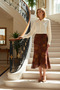 Women's High Waist Fish Scale Midi Skirt 94% Polyester 6% Elastane Functional Durable Sports - 3