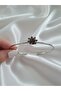 Silver Color Adjustable Birth Month Flower Bracelet (July)