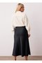 Women's Midi Length Satin Woven Skirt Plain Pattern Wide Fit Functional Durable Quality Sports - 5
