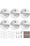 LED Motion Sensor Night Light, Automated On & Off, Cool White Motion Activated LED Night Light for Kitchen, Bathroom, Stairs, Bedroom - with 18 AAA Batteries, 6-Pack