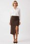 Women's Pencil Slit Midi Skirt Plain Knitted Fabric Elastane Content Functional Durable Sports - 4
