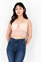 Women Scoop Neck Sleeveless Textured Tank Top, Pink