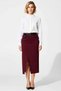 Women's Plain Maxi Woven Skirt with Slit Detail Functional Durable Quality Comfortable Aesthetic - 4