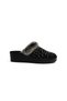 Women's Furry Faux Leather Winter House Slippers