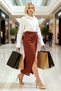Women's A-Line Maxi Length Slit Woven Skirt 100% Wool Viscose Functional Durable Aesthetic - 4