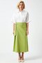 Women's Wrap Maxi Skirt Plain Pattern Linen Look 58% Polyester 30% Cotton 12% Viscose Comfortable - 5