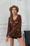 Women's Button Detailed Cardigan Brown