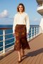 Women's High Waist Fish Scale Midi Skirt 94% Polyester 6% Elastane Functional Durable Sports